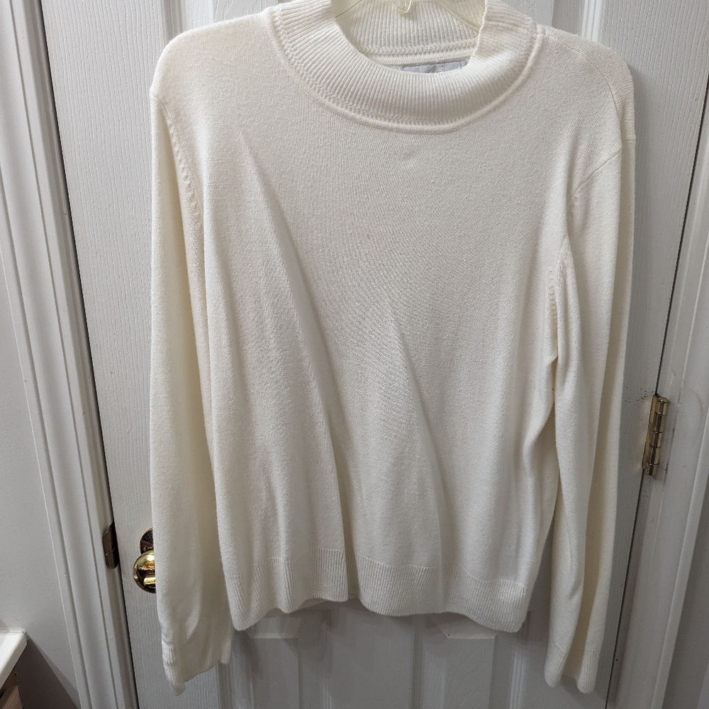 Sag Harbor Winter White Sweater Women's Size XL